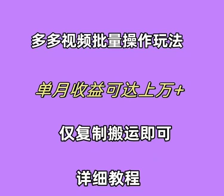 拼多多视频带货快速过爆款选品教程 每天轻轻松松赚取三位数佣金 小白必…-俗人博客网