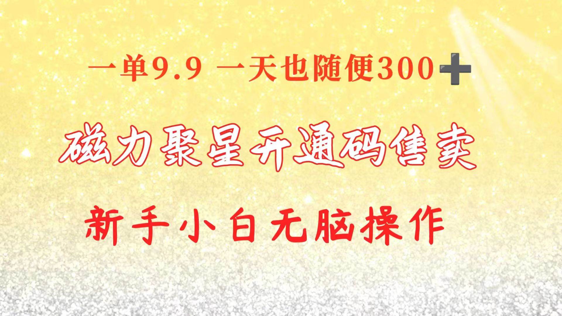 快手磁力聚星码信息差 售卖  一单卖9.9  一天也轻松300+ 新手小白无脑操作-俗人博客网