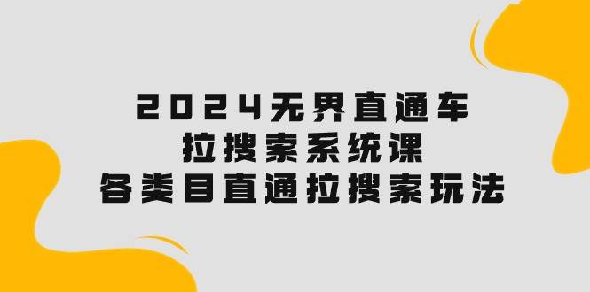 2024无界直通车·拉搜索系统课：各类目直通车 拉搜索玩法！-俗人博客网