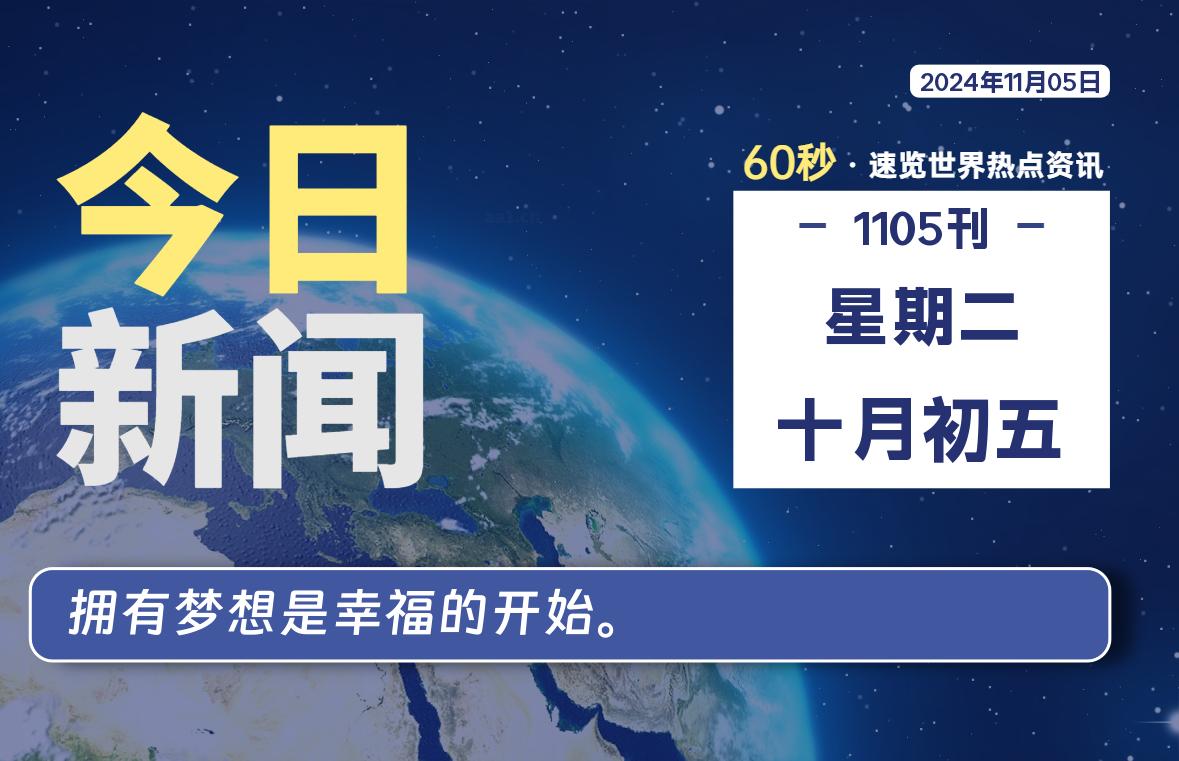 11月05日，星期二, 每天60秒读懂全世界！-俗人博客网